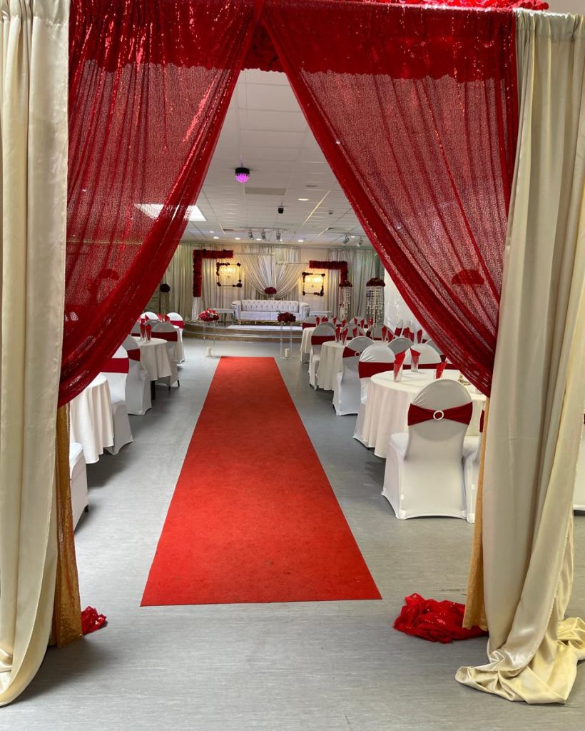 Red and Gold Decor at Event in Frankfurt , Gross Gerau, Darmstadt